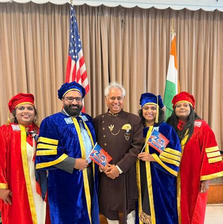 His Eminence Prof. Dr. Madhu Krishan Honoured Peace Ambassadors At United Nations Headquarters During Global Peace Seminar